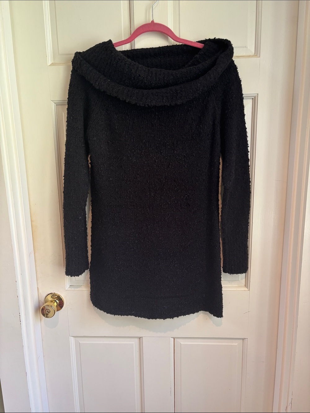 Alya Black Cowl Neck Tunic Sweater